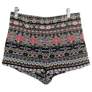 ECOTE Hot Pants Womens (6) Tapestry Brocade Shorts‎ High Waist Boho Festival